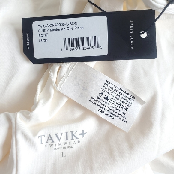 New Tavik Cindy Plunge Neck Bone One-Piece Swimsuit NWT Size Large - Picture 13 of 13